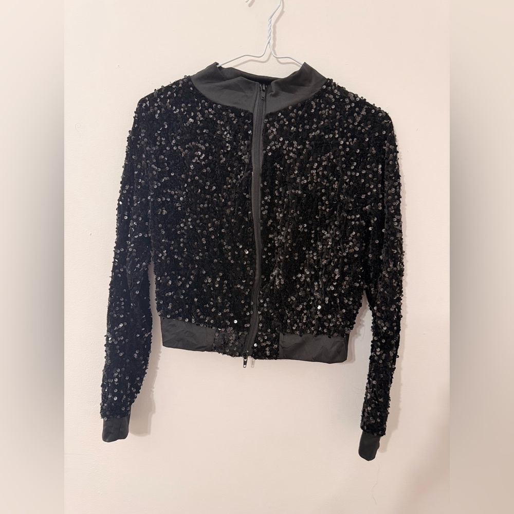 Sequin Black Jacket